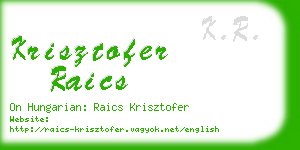 krisztofer raics business card